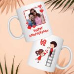 Cute Couple Personalized Photo Mug for Anniversary
