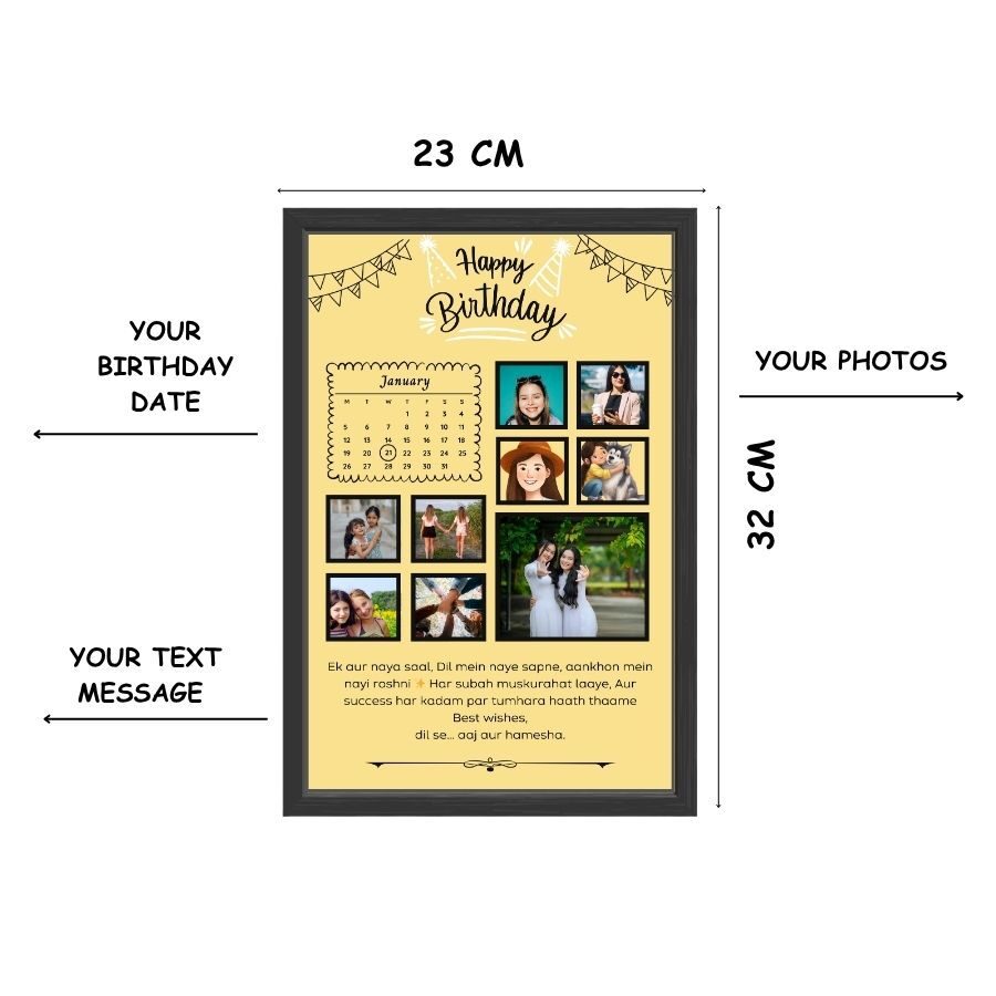 Custom Happy Birthday Frame With Photo