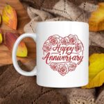 Printed Anniversary Coffee Mug for Couple Gift