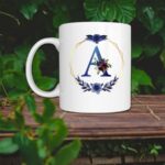 Printed Alphabet Coffee Mug With Initial Letter Gift